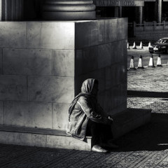 Woman, Shadows, Beijing, 2008